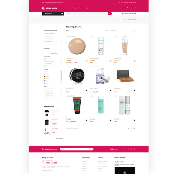 AP HARLEYQUINN ORGANIC COSMETIC PR in Website Templates - product preview 2