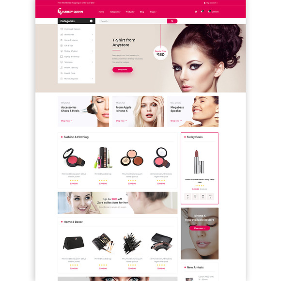 AP HARLEYQUINN ORGANIC COSMETIC PR in Website Templates - product preview 5