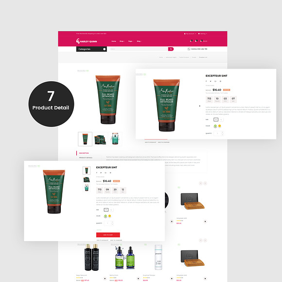 AP HARLEYQUINN ORGANIC COSMETIC PR in Website Templates - product preview 7