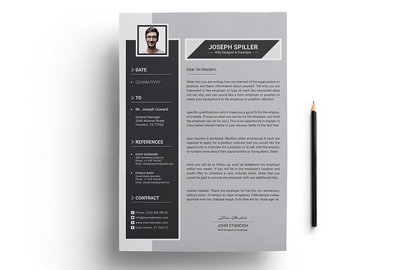 Resume Template in Letter Templates - product preview 3