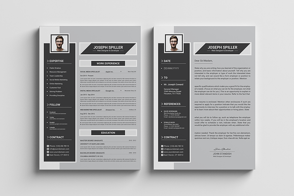 Resume Template in Letter Templates - product preview 6