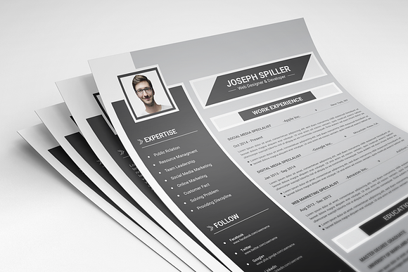 Resume Template in Letter Templates - product preview 8