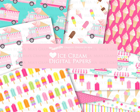 Ice Cream Party, Ice Cream Truck in Illustrations - product preview 6