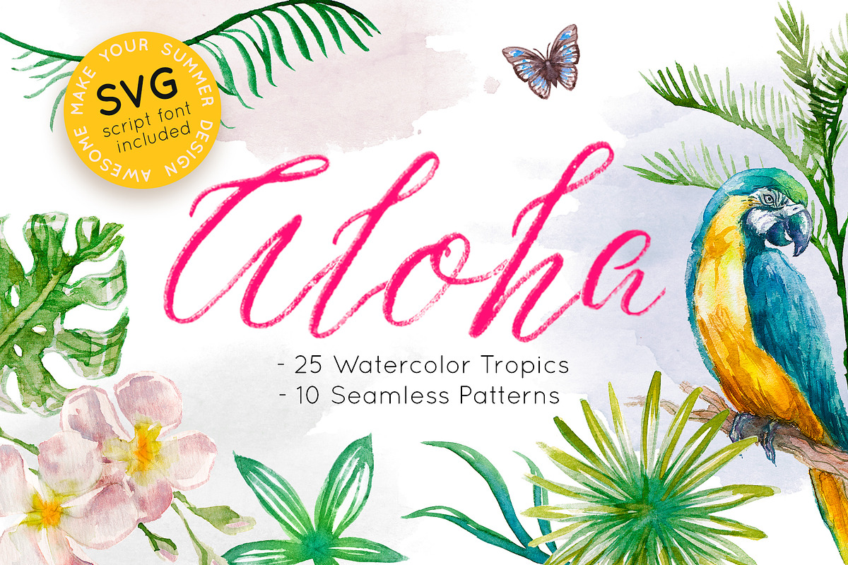 Watercolor Tropics | Script Font in Script Fonts - product preview 8