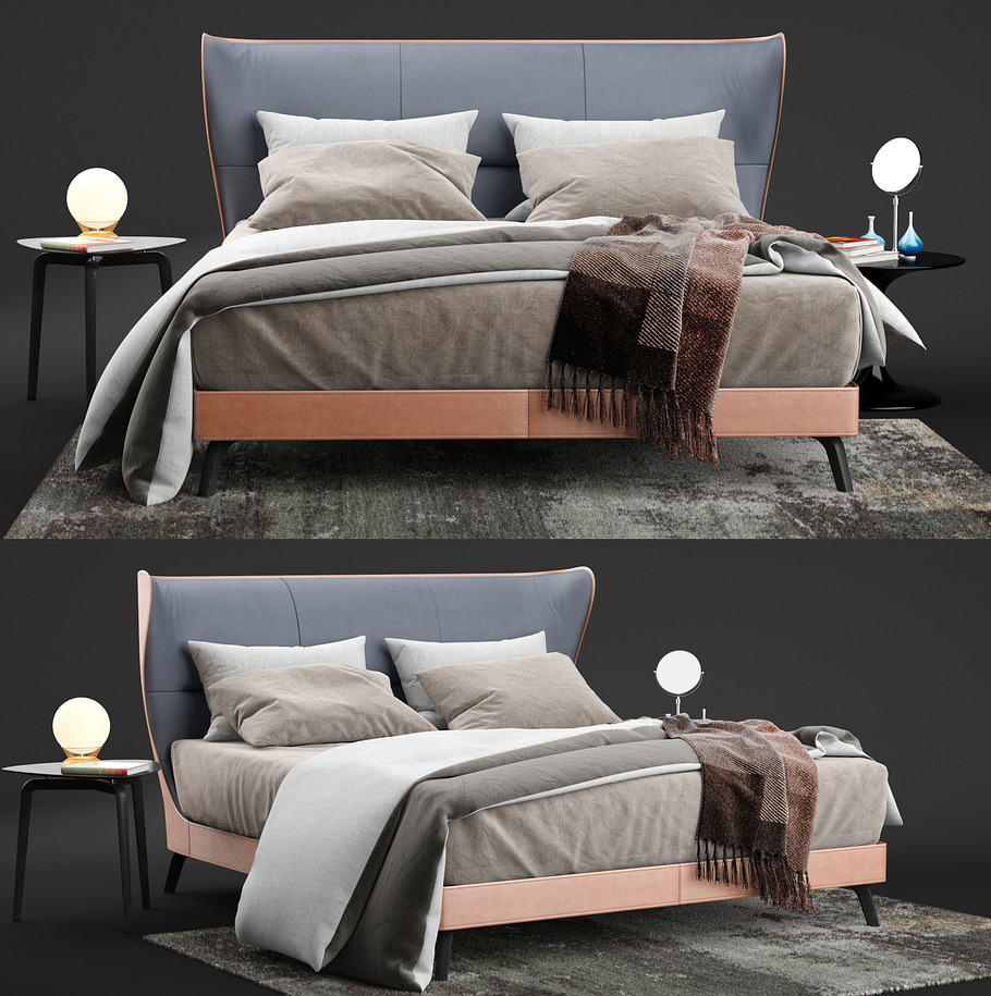 Poltrona Frau Mamy Blue Bed - Leathe in Furniture - product preview 2