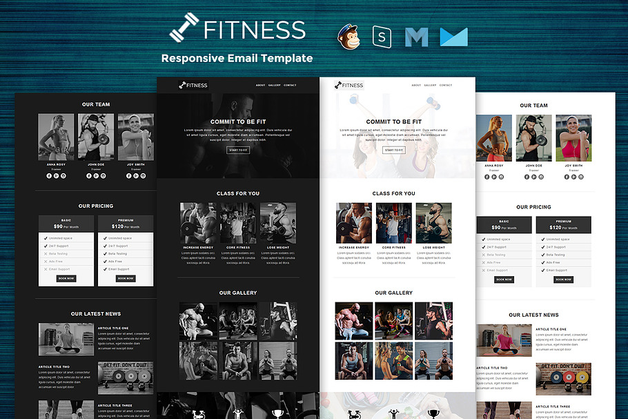 Fitness - Responsive Email Template in Mailchimp Templates - product preview 8