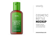 Rectangle cosmetic bottle / amber