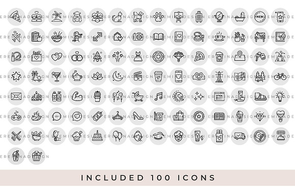 100 Instagram Story Highlight Icons in Instagram Templates - product preview 1