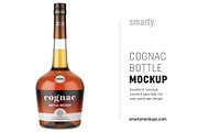 Cognac bottle mockup