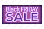 Black Friday Sale Purple Neon Sign