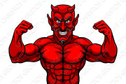 Devil Sports Mascot Cartoon