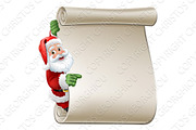 Santa Claus Scroll Sign Christmas