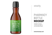 Amber pharmacy bottle mockup