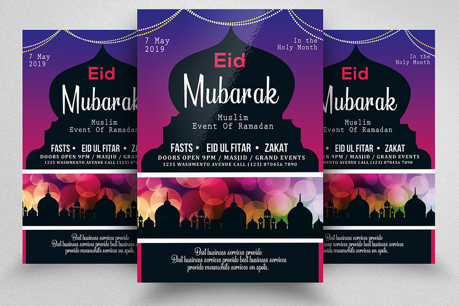 Ramadan Month Mubarak Flyer Template in Invitation Templates - product preview 8