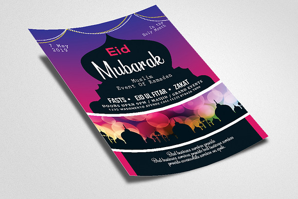 Ramadan Month Mubarak Flyer Template in Invitation Templates - product preview 1