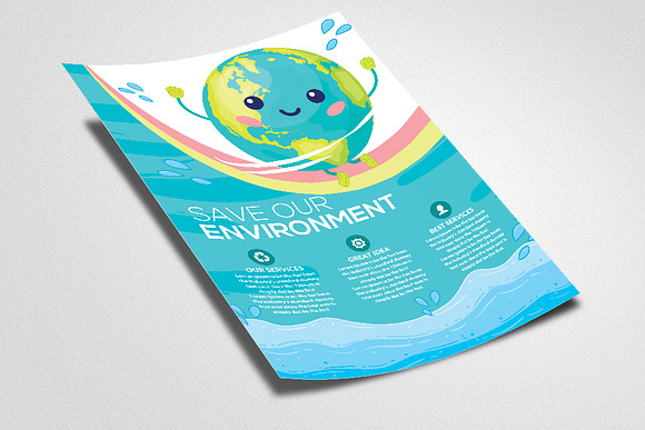 Save Our Environment Flyer Template in Invitation Templates - product preview 1
