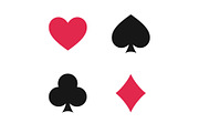 Suit of playing cards isolated