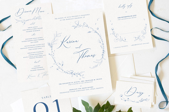 Elegant Wildflower Wedding Suite in Wedding Templates - product preview 1