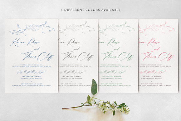 Elegant Wildflower Wedding Suite in Wedding Templates - product preview 6