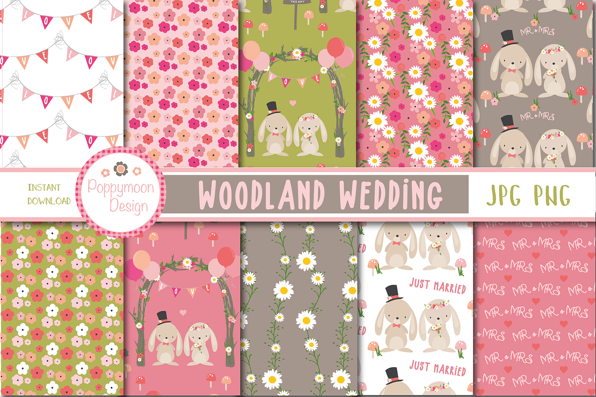 Woodland Wedding paper in Patterns - product preview 8