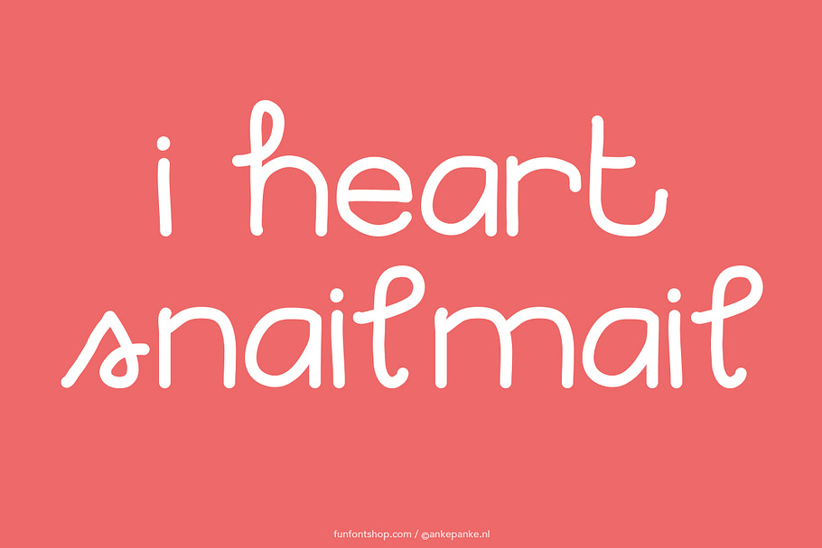 I Heart Snailmail Font