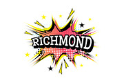 Richmond Comic Text in Pop Art Style