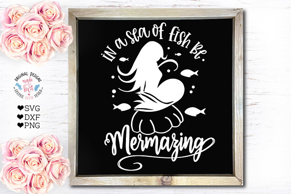Mermaid Cut File in Illustrations - product preview 2