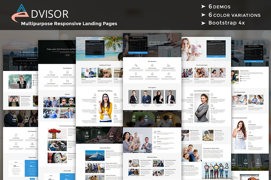 Advisor-Responsive HTML Landing Page in Bootstrap Themes - product preview 8