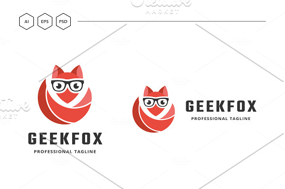 Geek Fox Logo in Logo Templates - product preview 4