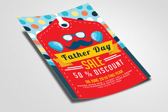 Father's Day Sale Flyer Template in Invitation Templates - product preview 1