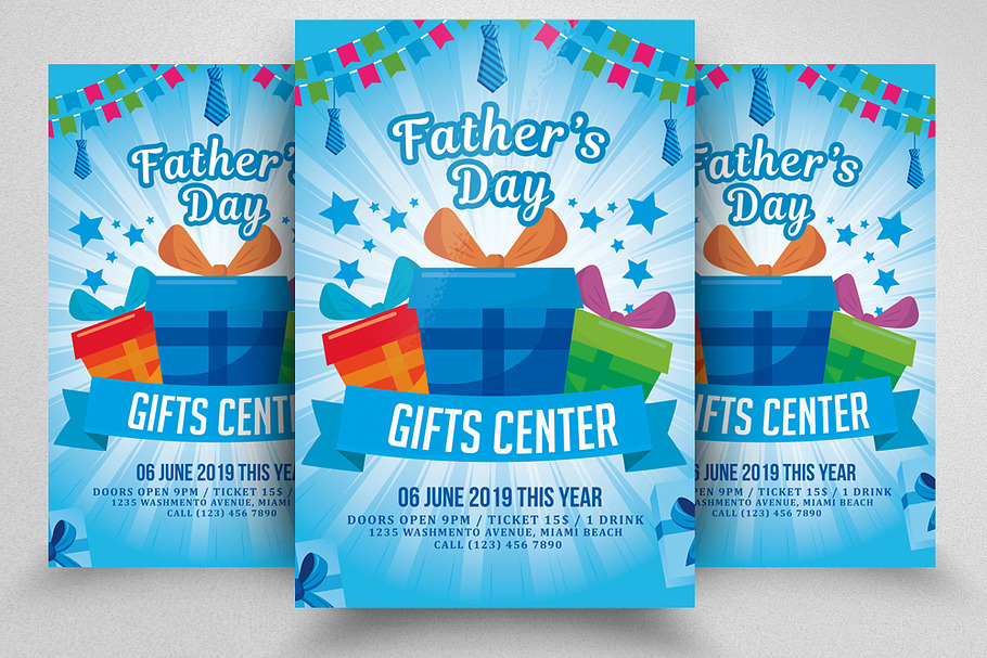 Father's Day Gift FlyerTemplates in Invitation Templates - product preview 8