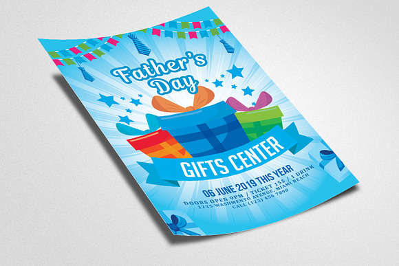 Father's Day Gift FlyerTemplates in Invitation Templates - product preview 1