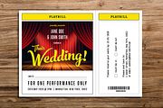 Theatre themed wedding invitation