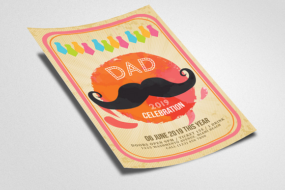 Father's Day PSD Flyer Template in Invitation Templates - product preview 1