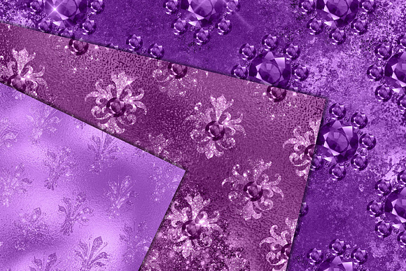 Amethyst Jewel Digital Paper in Textures - product preview 2