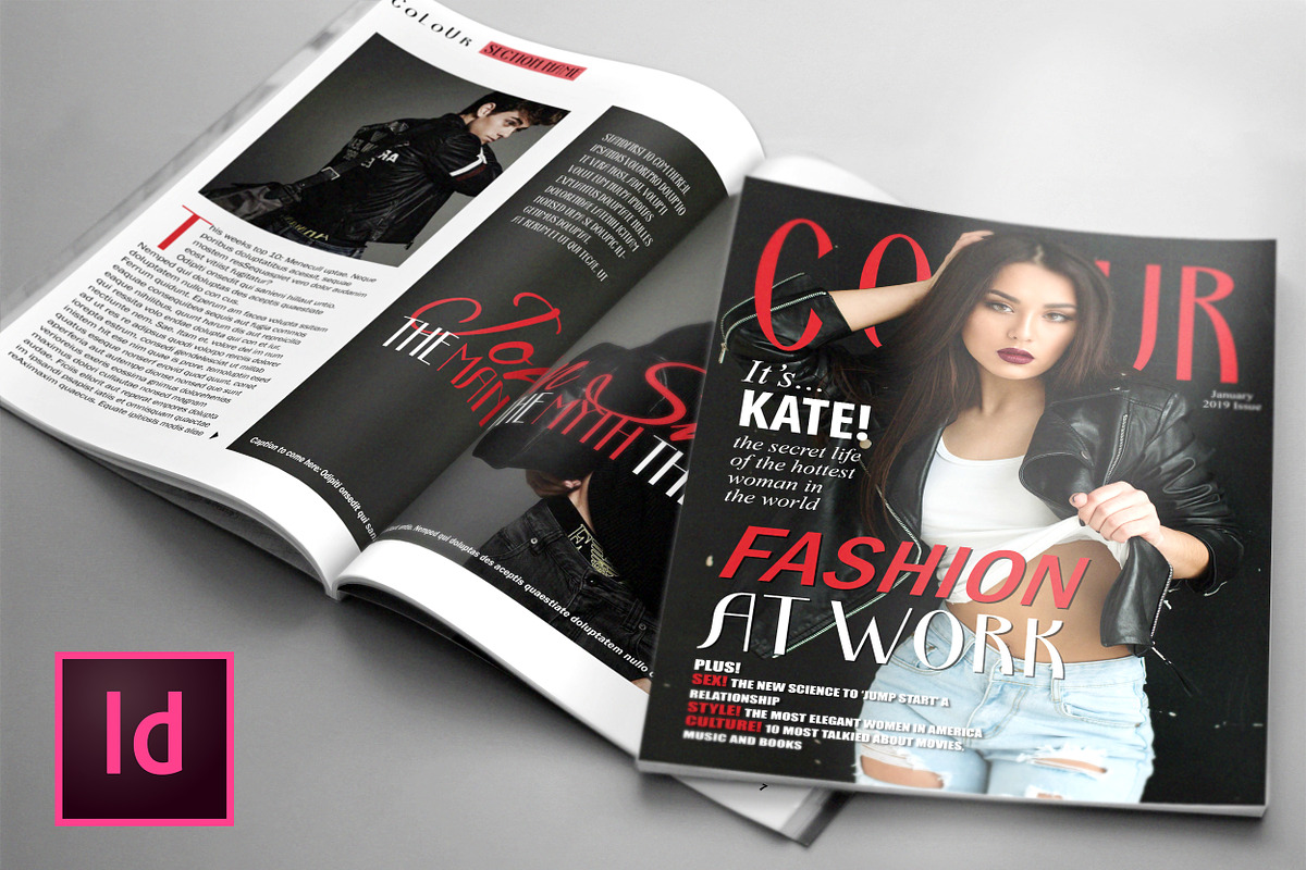 COLOUR, Fashion Magazine Template in Magazine Templates - product preview 8