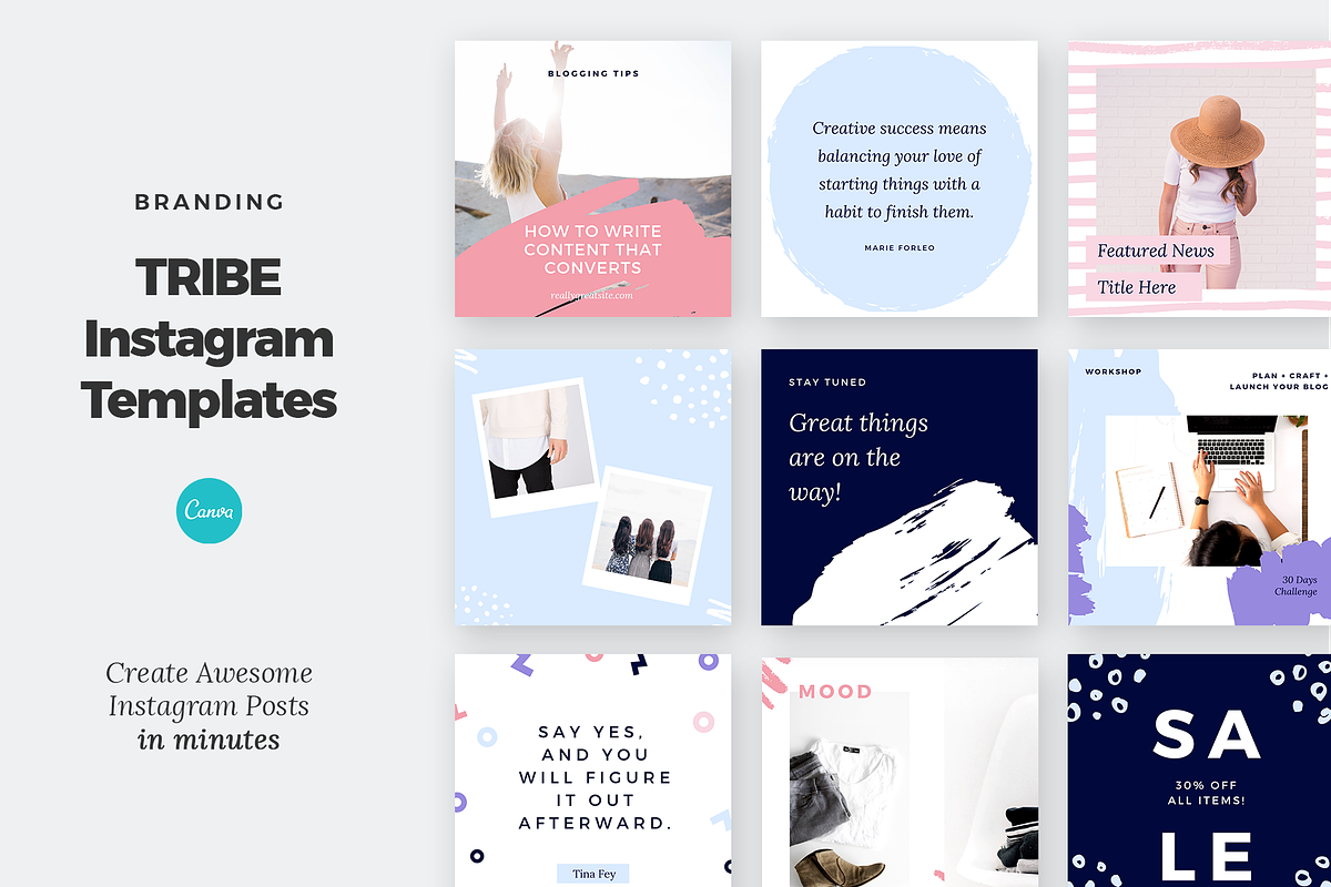 Instagram Post Templates Canva Tribe in Instagram Templates - product preview 8