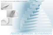 Abstract 3D geometric backgrounds