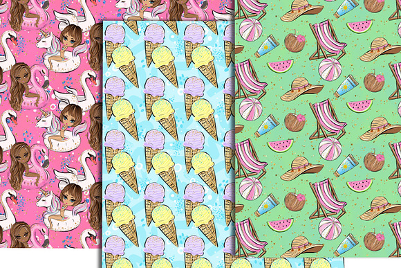 Cute Summer Digital Patterns in Patterns - product preview 3