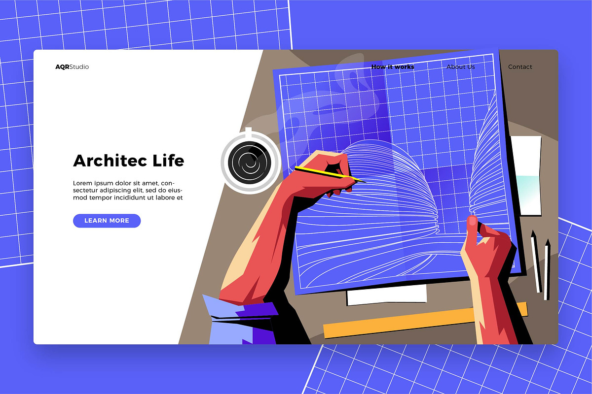 Architect Life - Banner&Landing Page in Web Elements - product preview 8