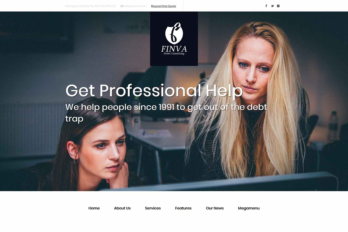 Finva - Debit Consulting WP Theme in WordPress Business Themes - product preview 8