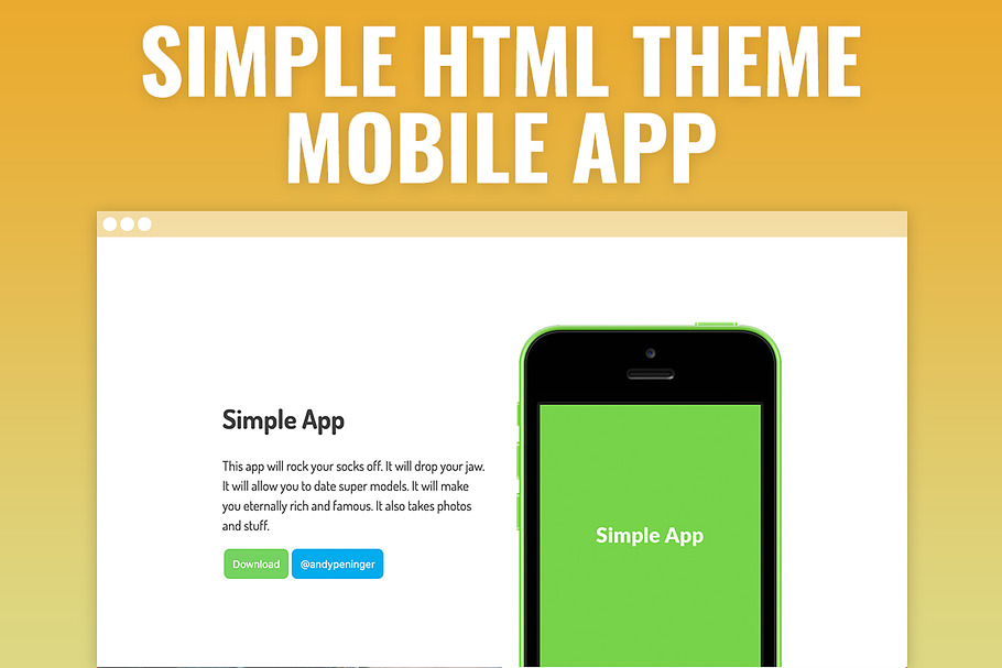 Simple App - HTML Template in HTML/CSS Themes - product preview 8