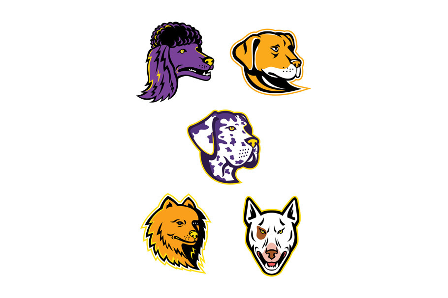 Dog Heads Mascot Collection