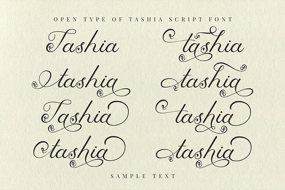 Tashia in Script Fonts - product preview 15