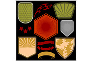 Military shields and elements -