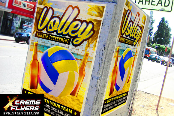 Beach Volleyball Flyer Template in Invitation Templates - product preview 2