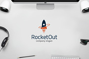 Launch Out - Rocket Orbit Logo