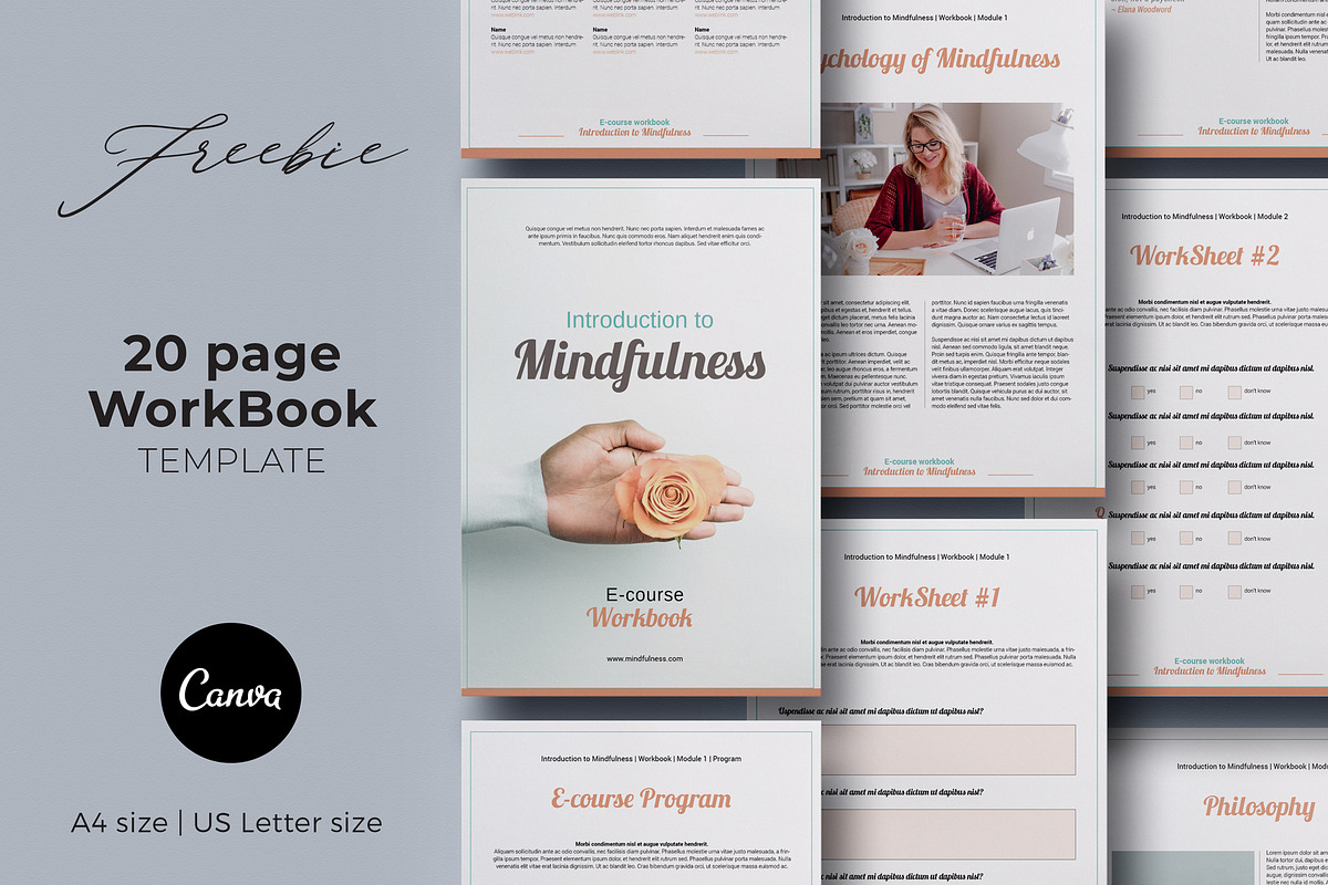 Workbook Template ~ Canva ~ 20 pages in Magazine Templates - product preview 8