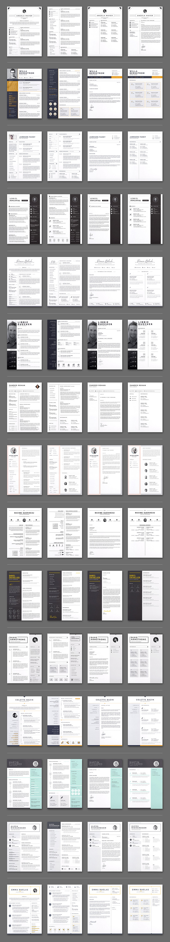 RESUME/CV TEMPLATE | PREMIUM BUNDLE in Letter Templates - product preview 1