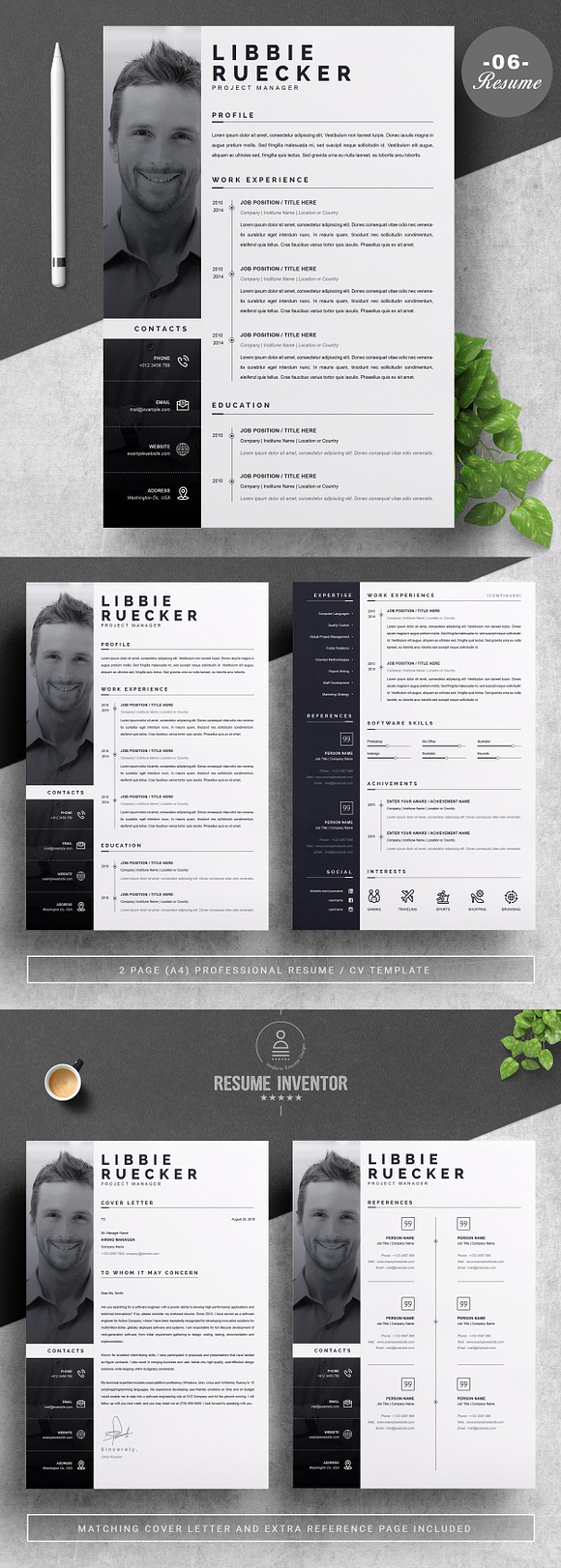 RESUME/CV TEMPLATE | PREMIUM BUNDLE in Letter Templates - product preview 7